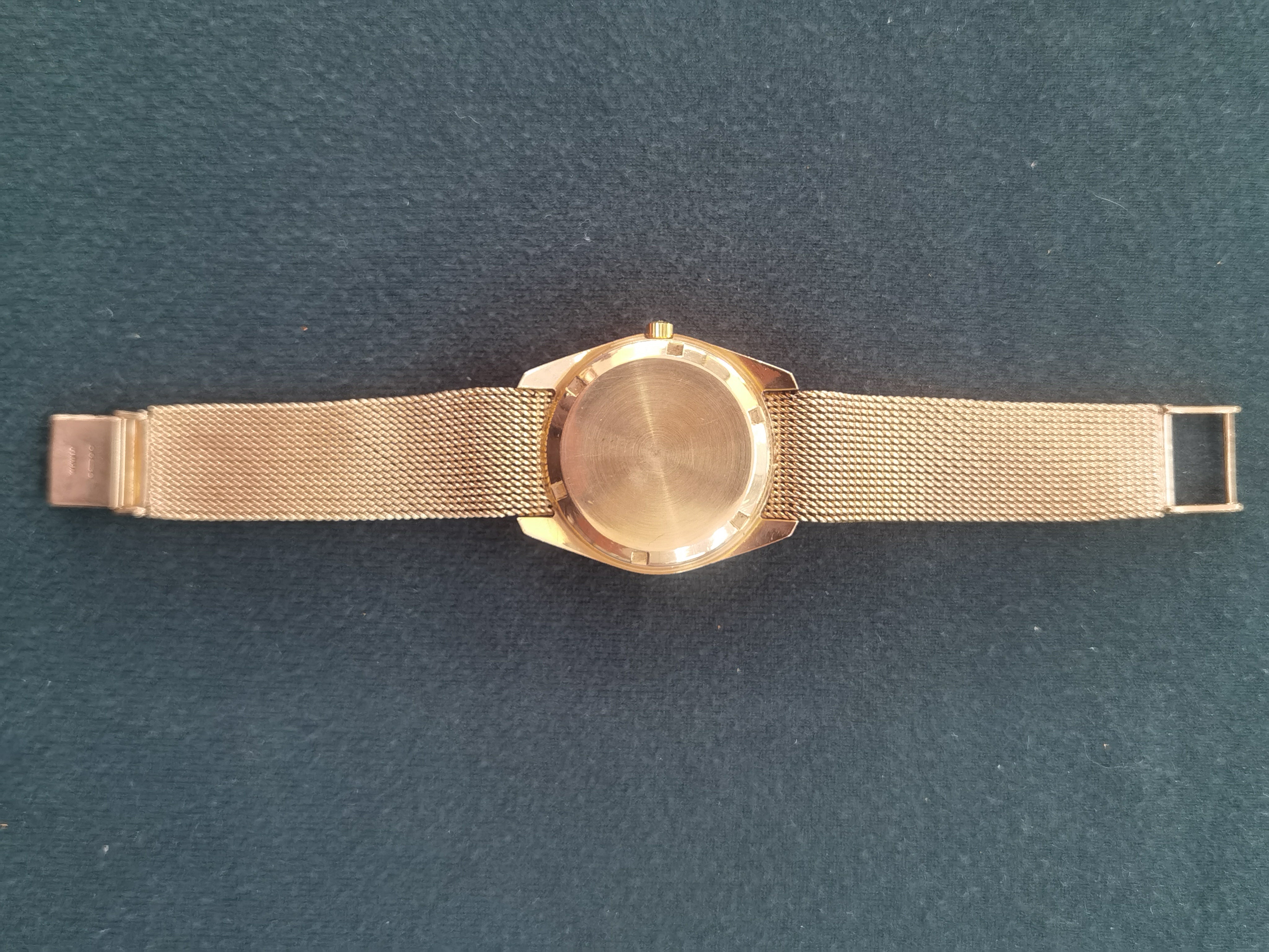 Omega 9ct Gold Seamaster Automatic Day-Date Bracelet Watch 1972-73