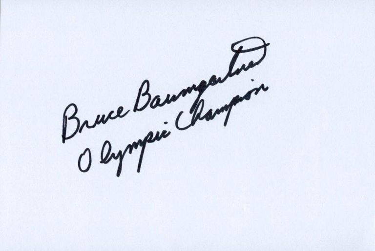 Bruce Baumgartner Signed 6 x 4 White Card – USA Olympic Wrestling Champion