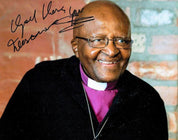 Desmond Tutu Signed 10x8 Colour Photo – Anti-Apartheid & Human Rights Icon