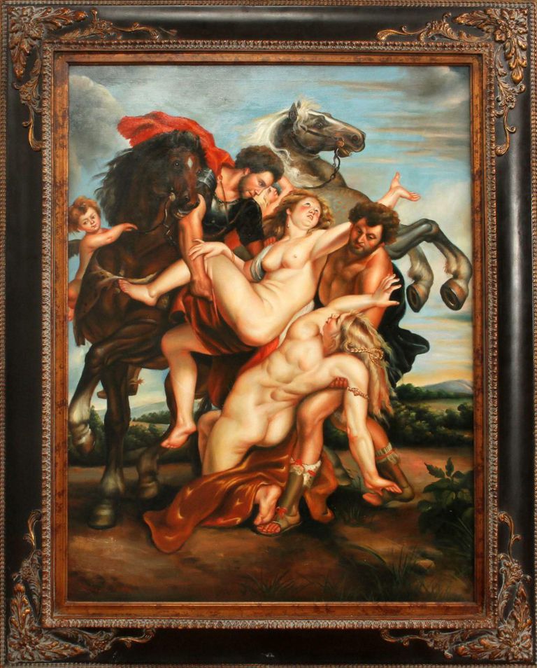 (After) Peter Paul Ruebens, "Rape Of The Daughters Of Leucippus"