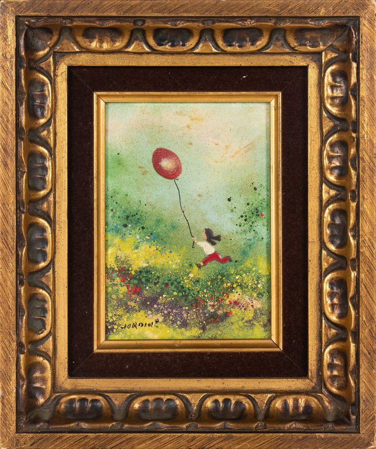 Louis Cardin, Girl with the balloon running through a blossoming field