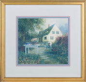 Impressionist Limited Edition Print by Dwayne Warwick 'Woman in the garden'