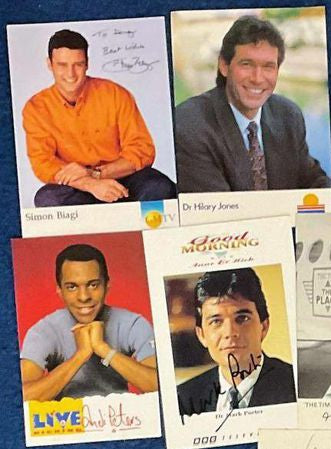 TV Memorabilia Collection – 10 Signed Photos & Postcards