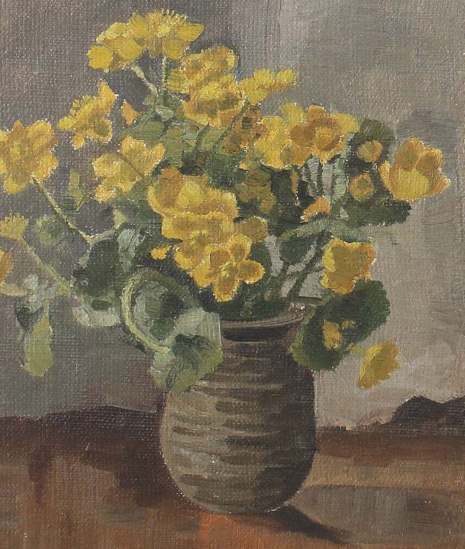 Hermann Umgelter "Bouquet with yellow meadow flowers"