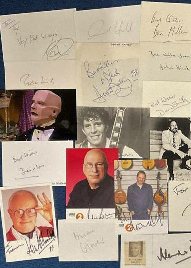 TV Entertainment Collection – 50+ Autographed Cards, Photos & Papers