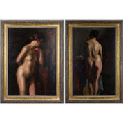 August Kroenninger 'Female Nude Diptych'