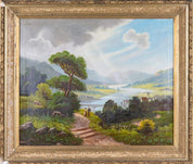 Vintage 19th century Landscape "Outlook"