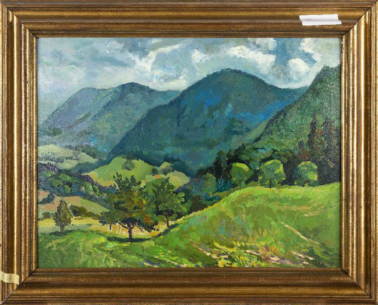 Original Oil Painting - Hilly Landscape