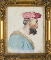 Rare Antique Renaissance Portrait 'Man in Red Biretta Hat'