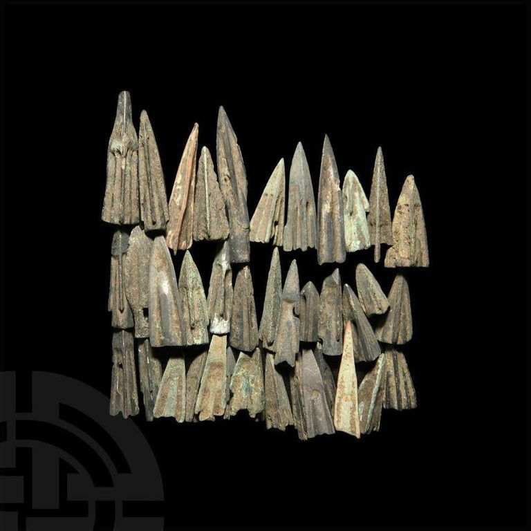 Ancient Bronze Arrowheads Collection - 5th-4th Century BC, Including Incendiary