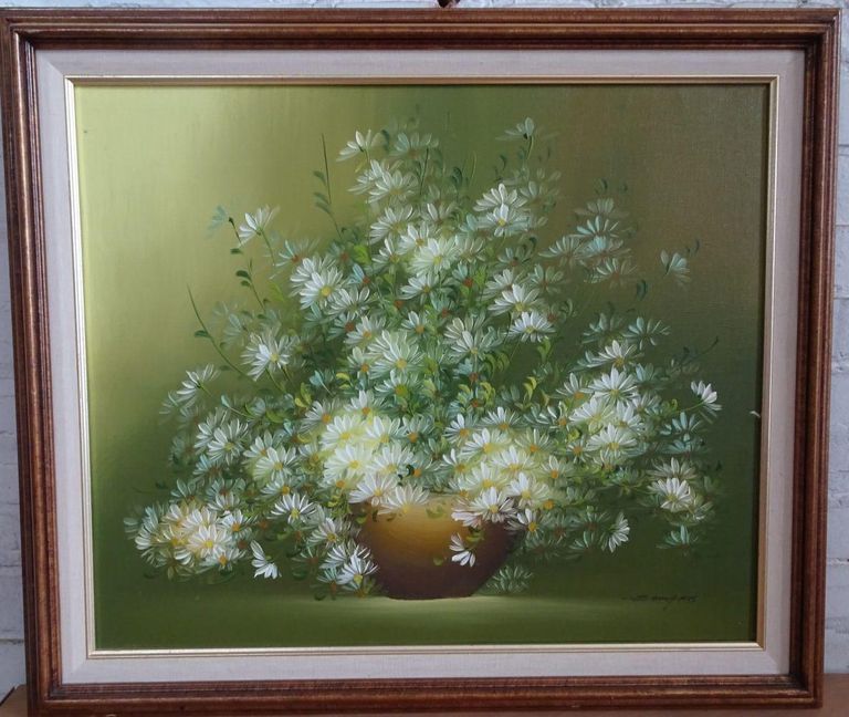 Mid-Century Floral Painting