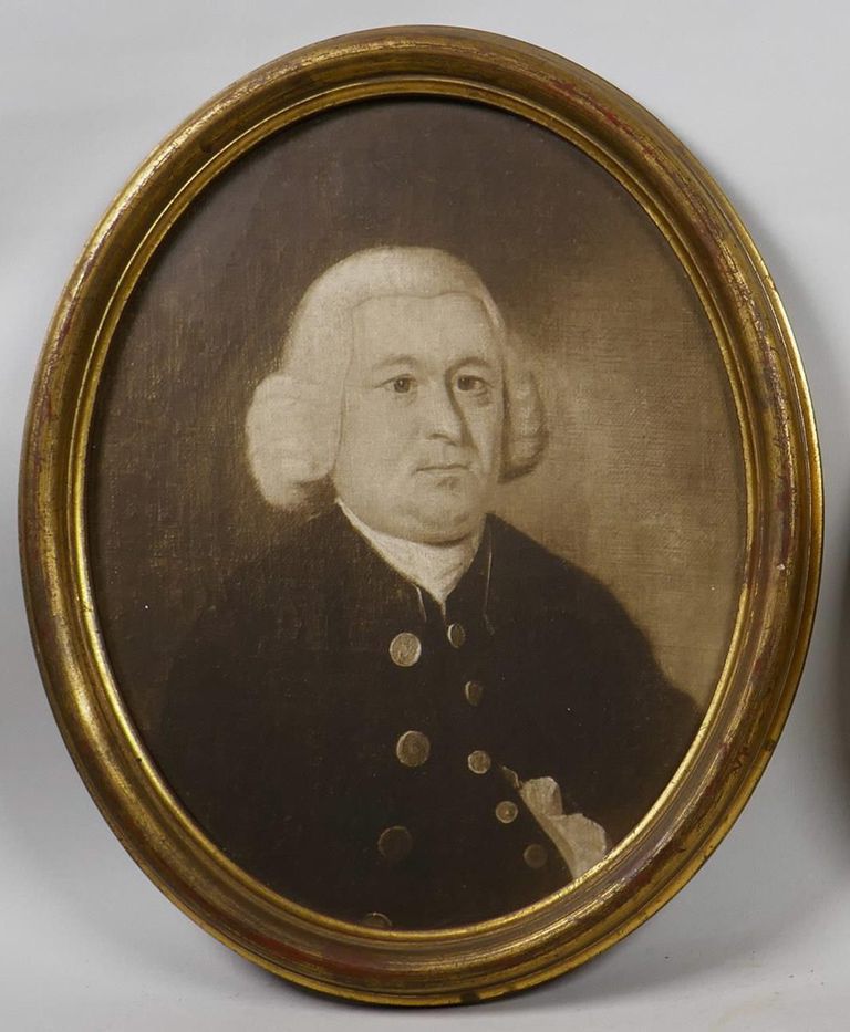 A Pair of Oval Sepia Prints – Richard Foquett & Elizabeth Foquett