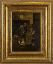 Albert Gianini (After David Teniers the Younger) "Two peasants by the fireplace" 1900