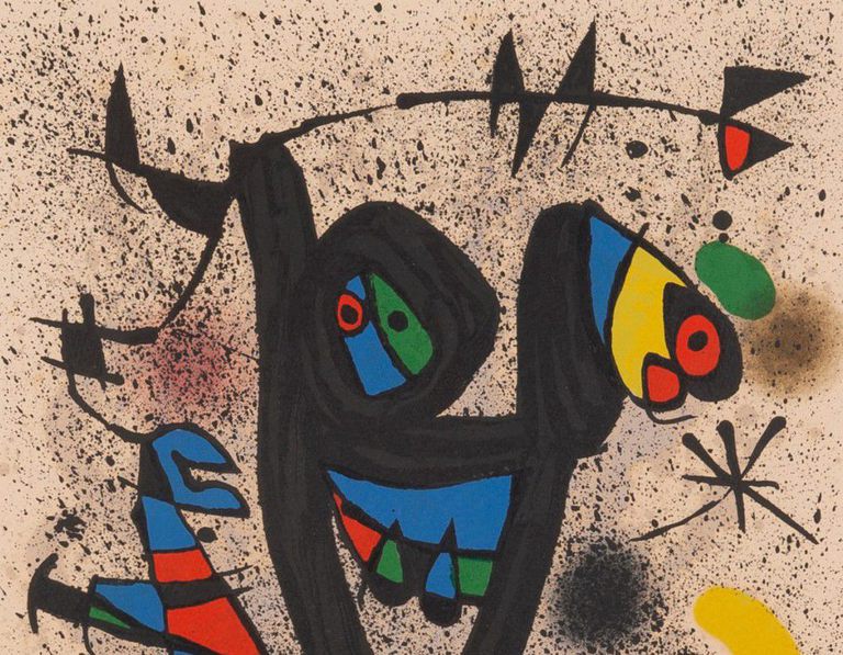 After Joan Miro  'After looking in the mirror' - Lithograph Print