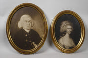 A Pair of Oval Sepia Prints – Richard Foquett & Elizabeth Foquett