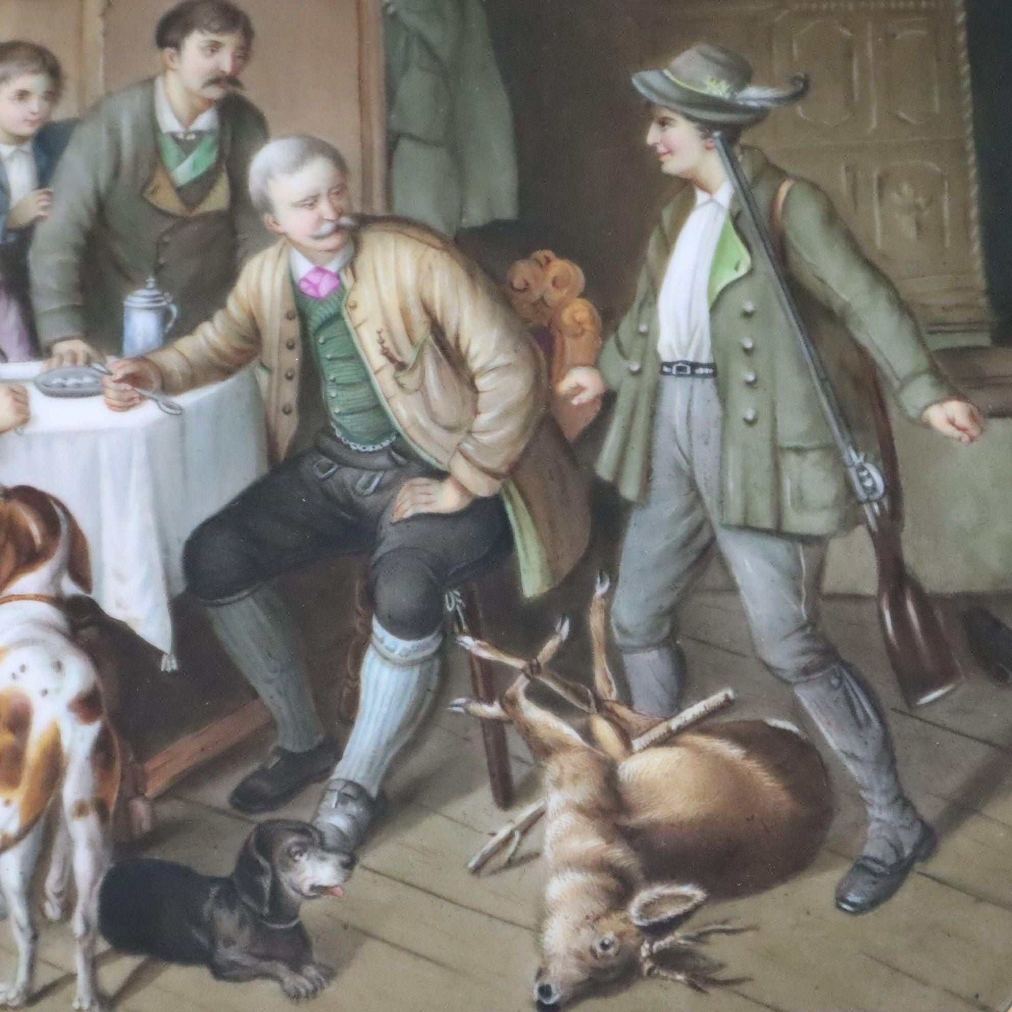 C.Bauer "The first roebuck" after Adolf Eberle