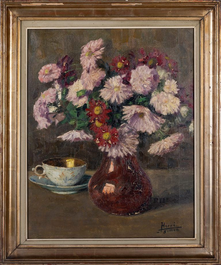 Simon Herve "Still Life With A Flowery Bouquet"