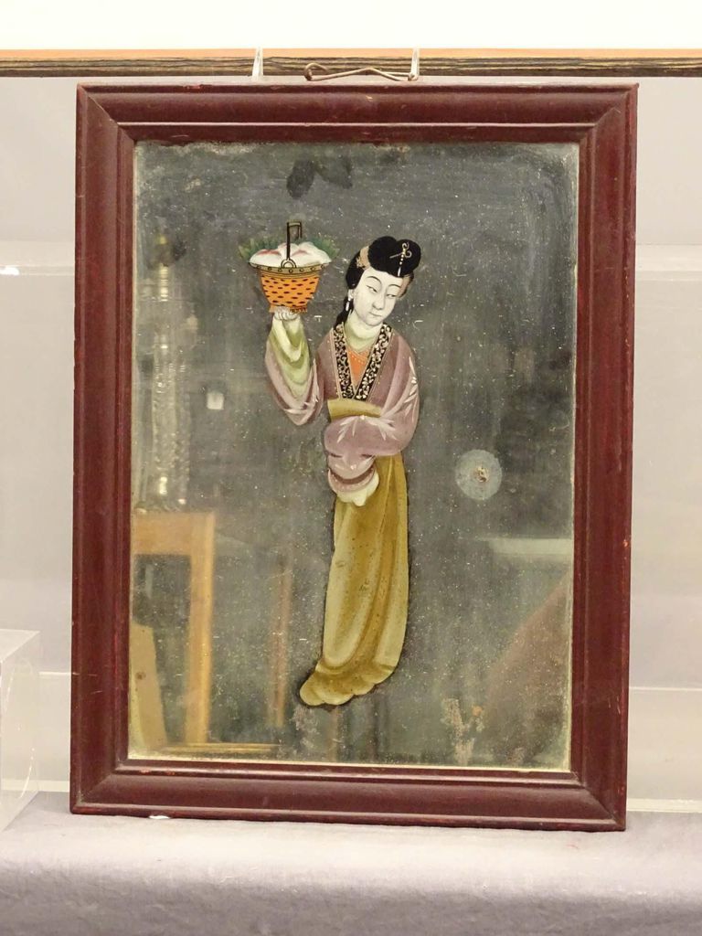 Japanese Style Figure - Original Mirror Painting