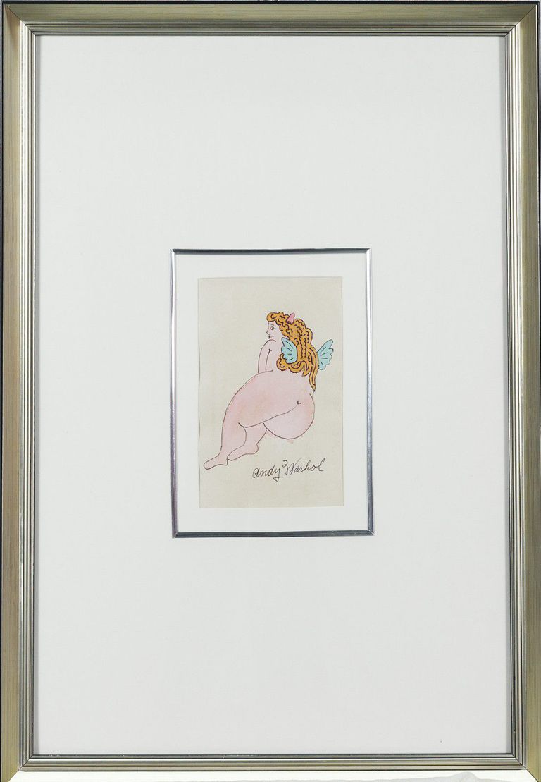 Andy Warhol, (Attributed) Fairy - Pen and Gouache on Paper