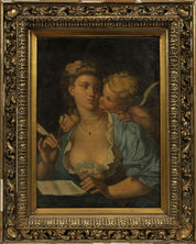 19th Century Oil Painting  Inspiration of Cupid