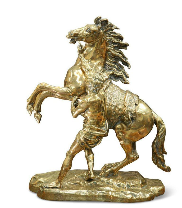 Guillaume Coustou '19th Century Brass Model of a Marley Horse'