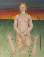 Surrealist Oil on Canvas Female Nude Painting