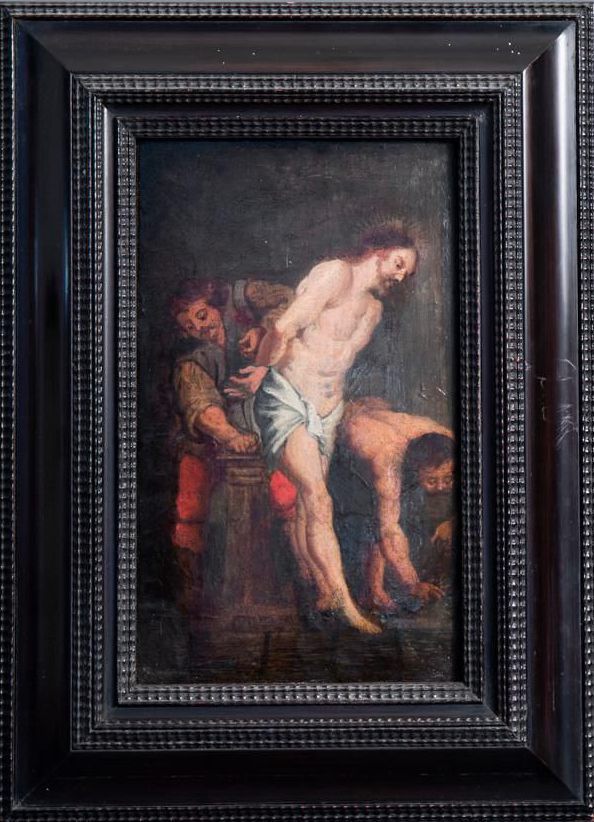 Old Master Painting "Flagellation Of Christ" Attributed to Adam Van Noort