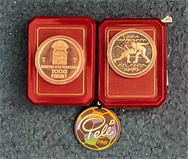 2x Pelé 1996 Olympics Hungarian Silver Coins – Presented to Pelé at the 1996 Olympics in Atlanta