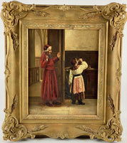 19th Century Oil Painting Interior Scene by W. Leimexnier