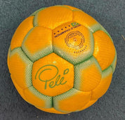 A Yellow and Green Café Pelé Football Owned by Pelé