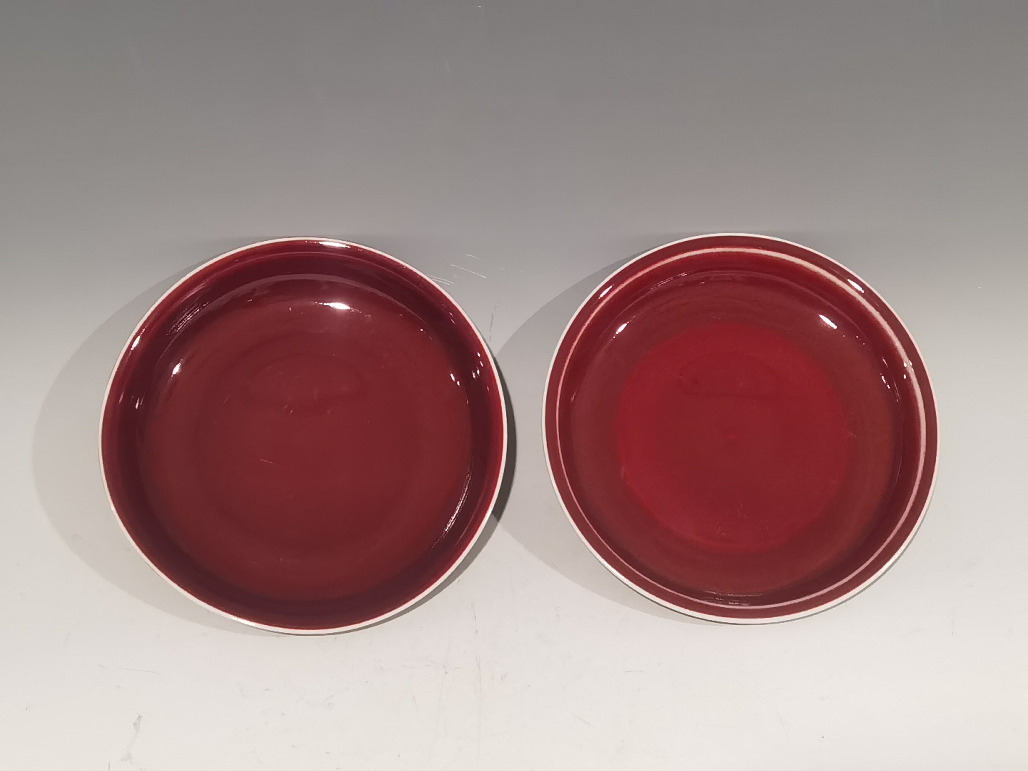 Red Porcelain Plates