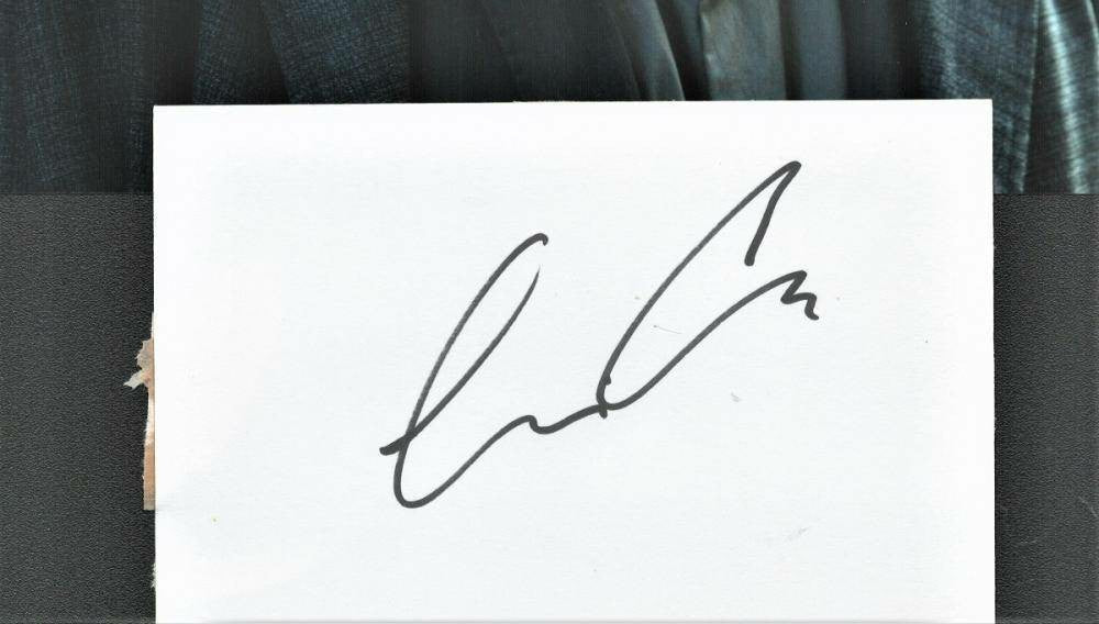 Clive Owen Signed Photograph and Signature Card