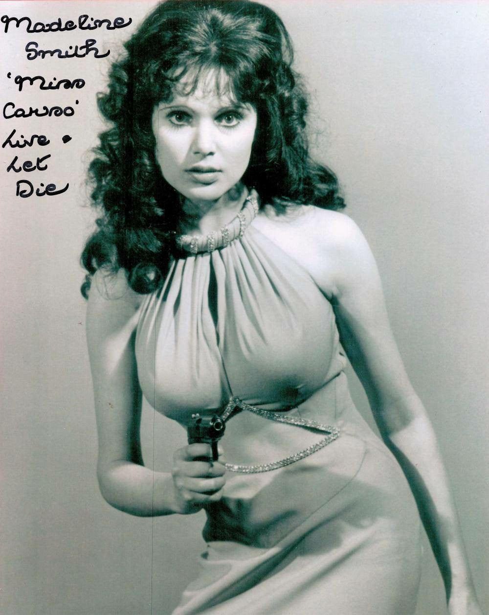 James Bond Star Madeline Smith Signed 10x8 Photos - Miss Caruso