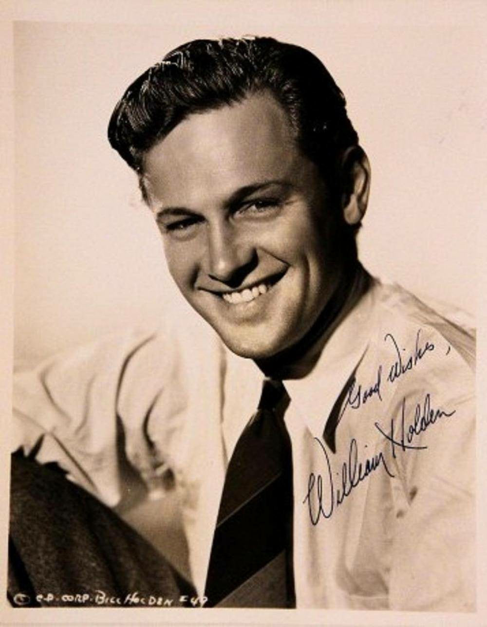 William Holden Autographed Stalag 17 Portrait Photo 8x10 - Hollywood Legend!