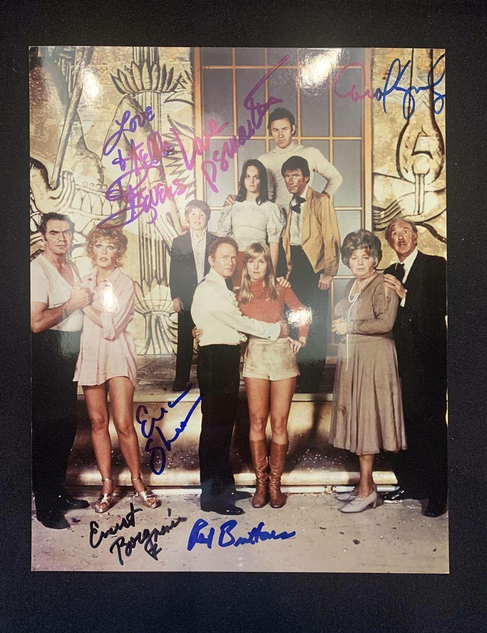 The Poseidon Adventure Cast Signed 8x10 Photo - Ernest Borgnine, Stella Stevens