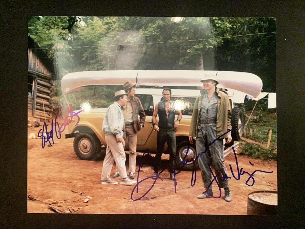 Deliverance Autographed Film Photo - Burt Reynolds, Jon Voight, Ned Beatty -Rare