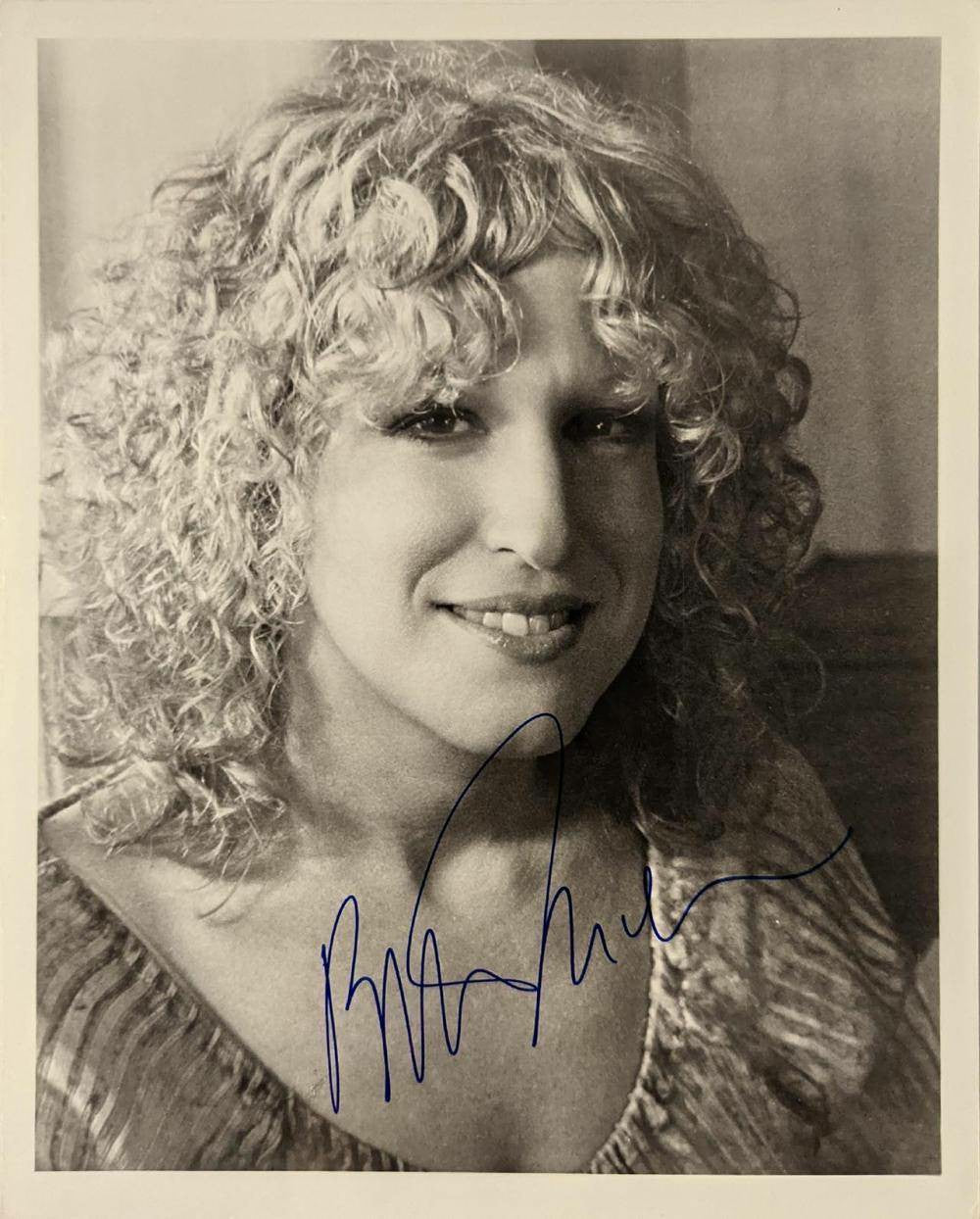 Bette Midler Autographed 8x10 Photo - Iconic Singer, Actress, and Comedian -Rare