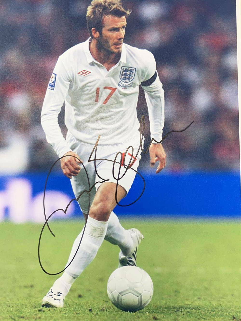 David Beckham Autographed 8x10 Photo - Soccer Icon, Inter Milan Chairman - Rare