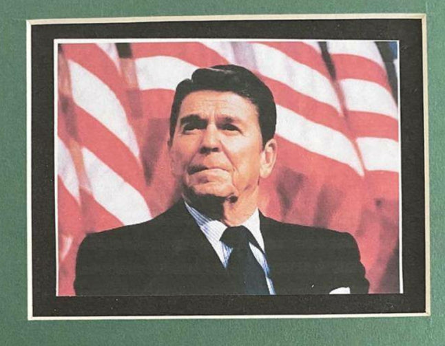 Ronald Reagan Signed Photo and Cowboy Hat Photo