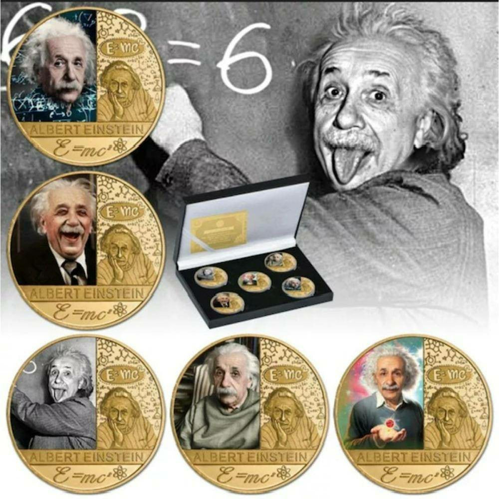 Albert Einstein Commemorative Clad Gold Coin Set - Limited Edition