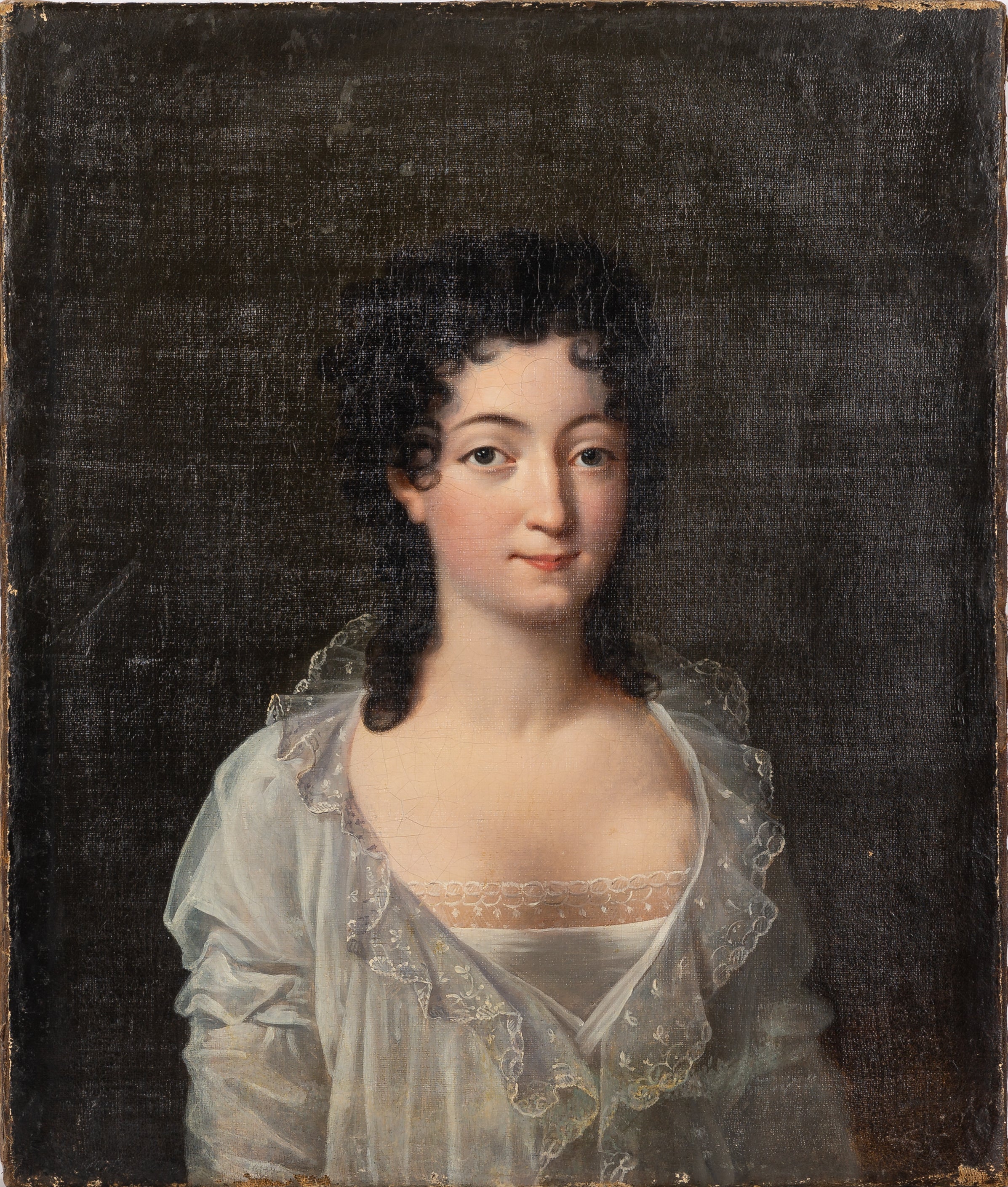 18th Century German Portrait Painter 'Noble Lady with Black...