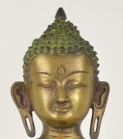 Large Patinated Bronze Buddha Statue – Abhaya Mudra Pose