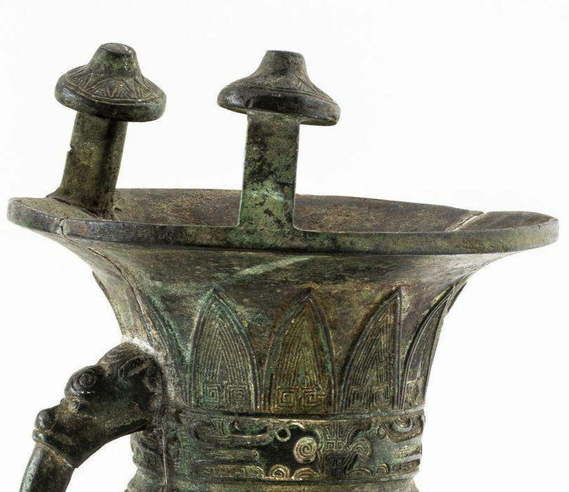 Chinese Archaic Style Jue Bronze Libation Vessel