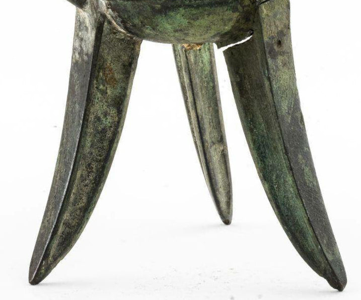 Chinese Archaic Style Jue Bronze Libation Vessel