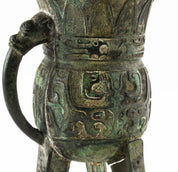 Chinese Archaic Style Jue Bronze Libation Vessel