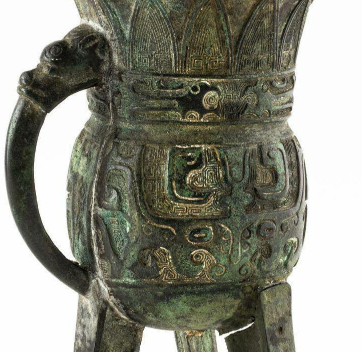 Chinese Archaic Style Jue Bronze Libation Vessel