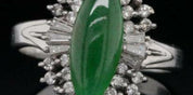 2.20ct Jade, 0.60ctw Diamond, and Solid Platinum Ring