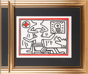 Dynamic Drawing in Black by Keith Haring – "Untitled"