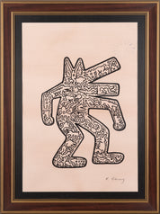 Standing Dog Drawing by Keith Haring