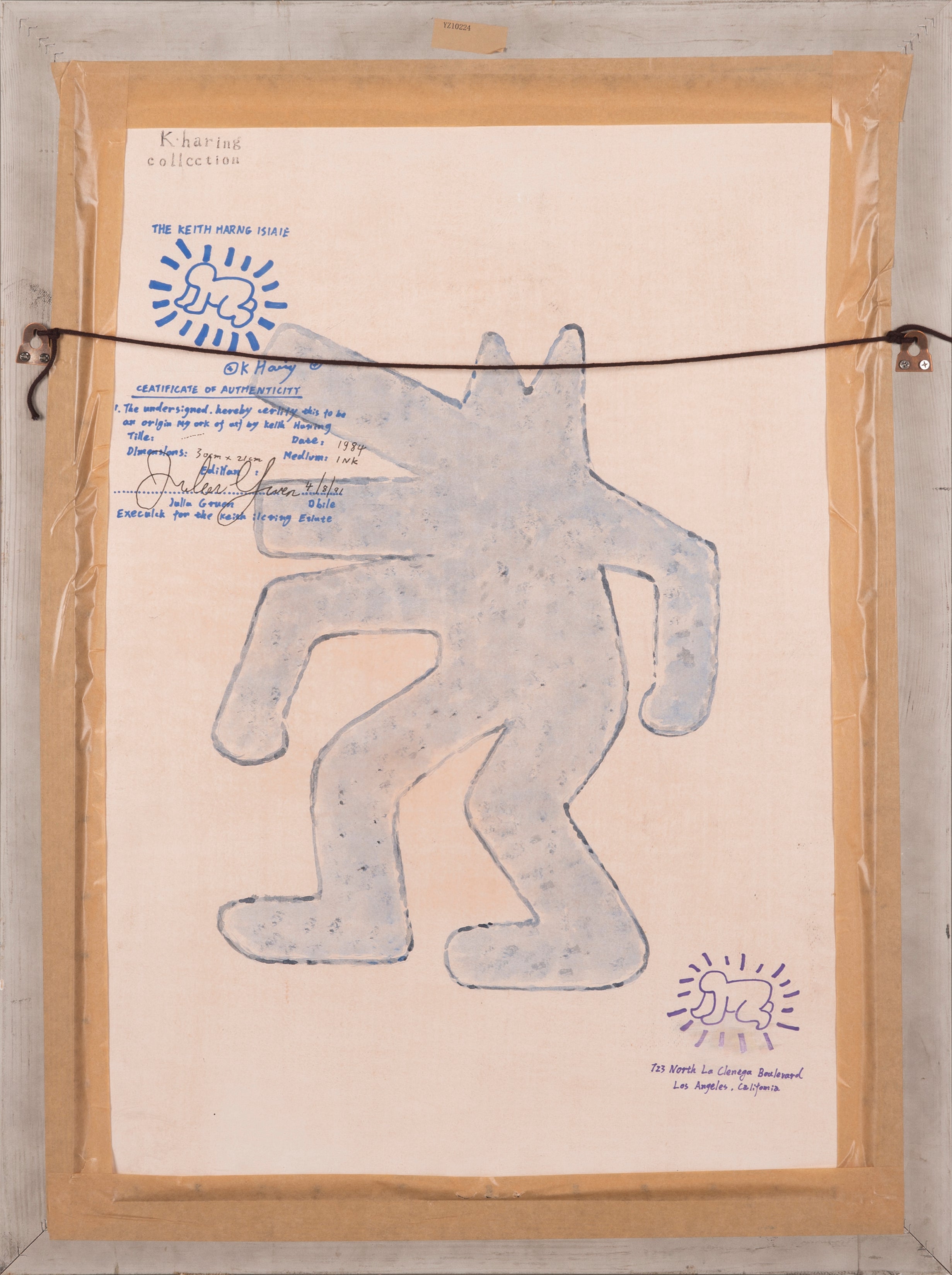 Standing Dog Drawing by Keith Haring